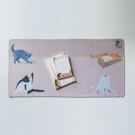 Schreibtischmatte 80x40 mit Katzendesign - Muncat