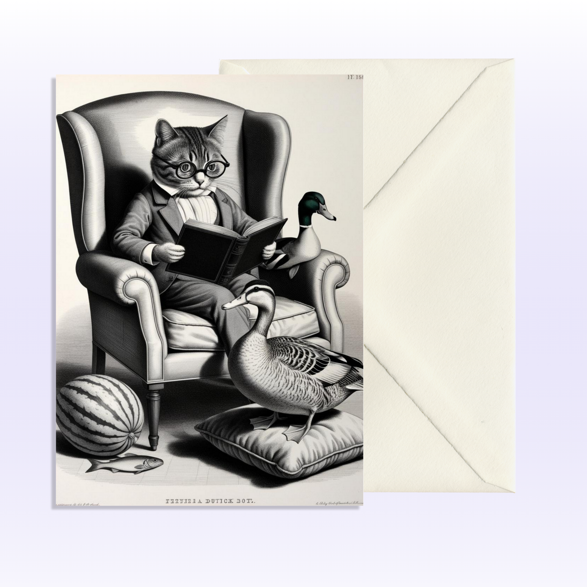 Karte A6 Bundle: 3 Stück "Vintage Cats" - Muncat