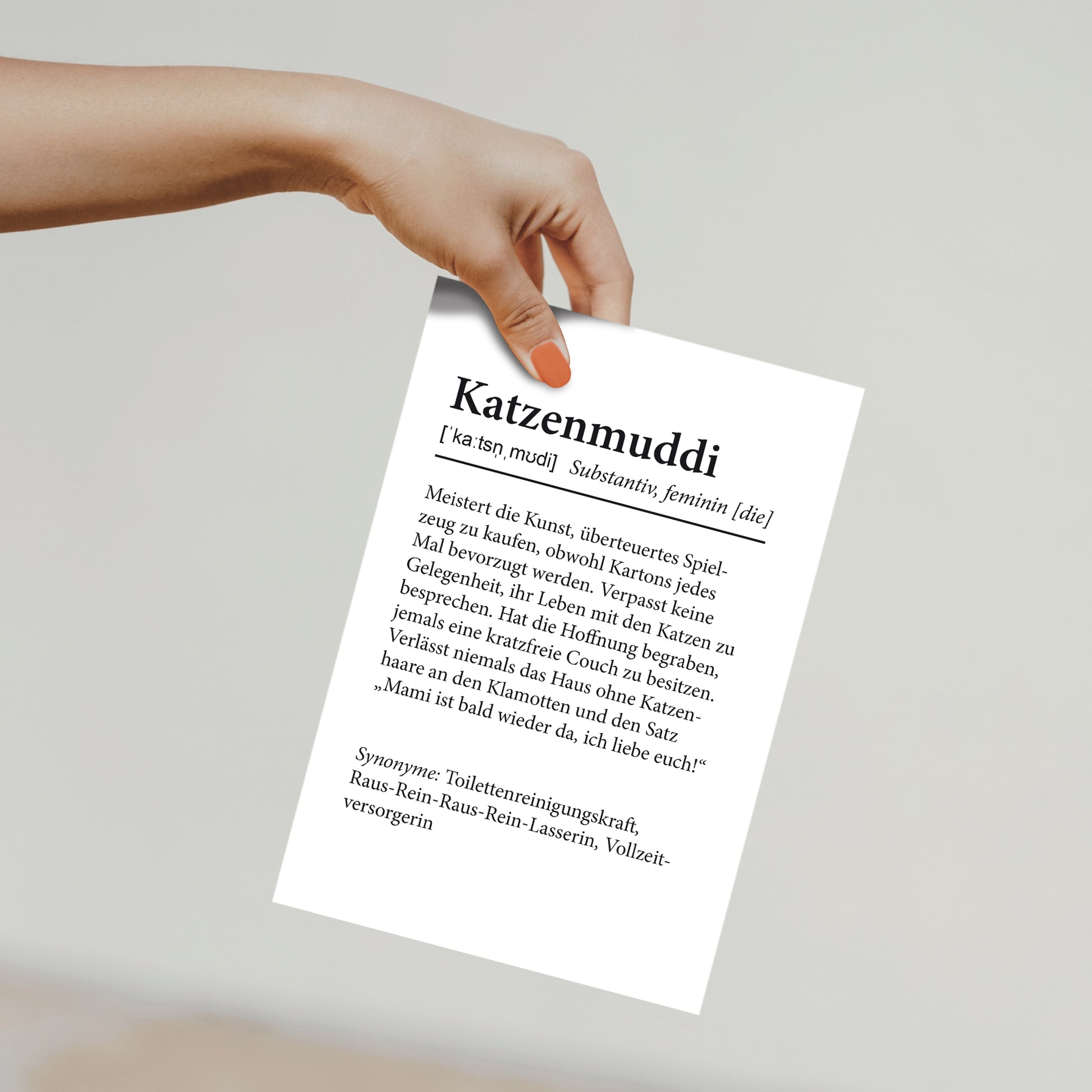 A5 Druck Karte - Katzenmuddi - Muncat
