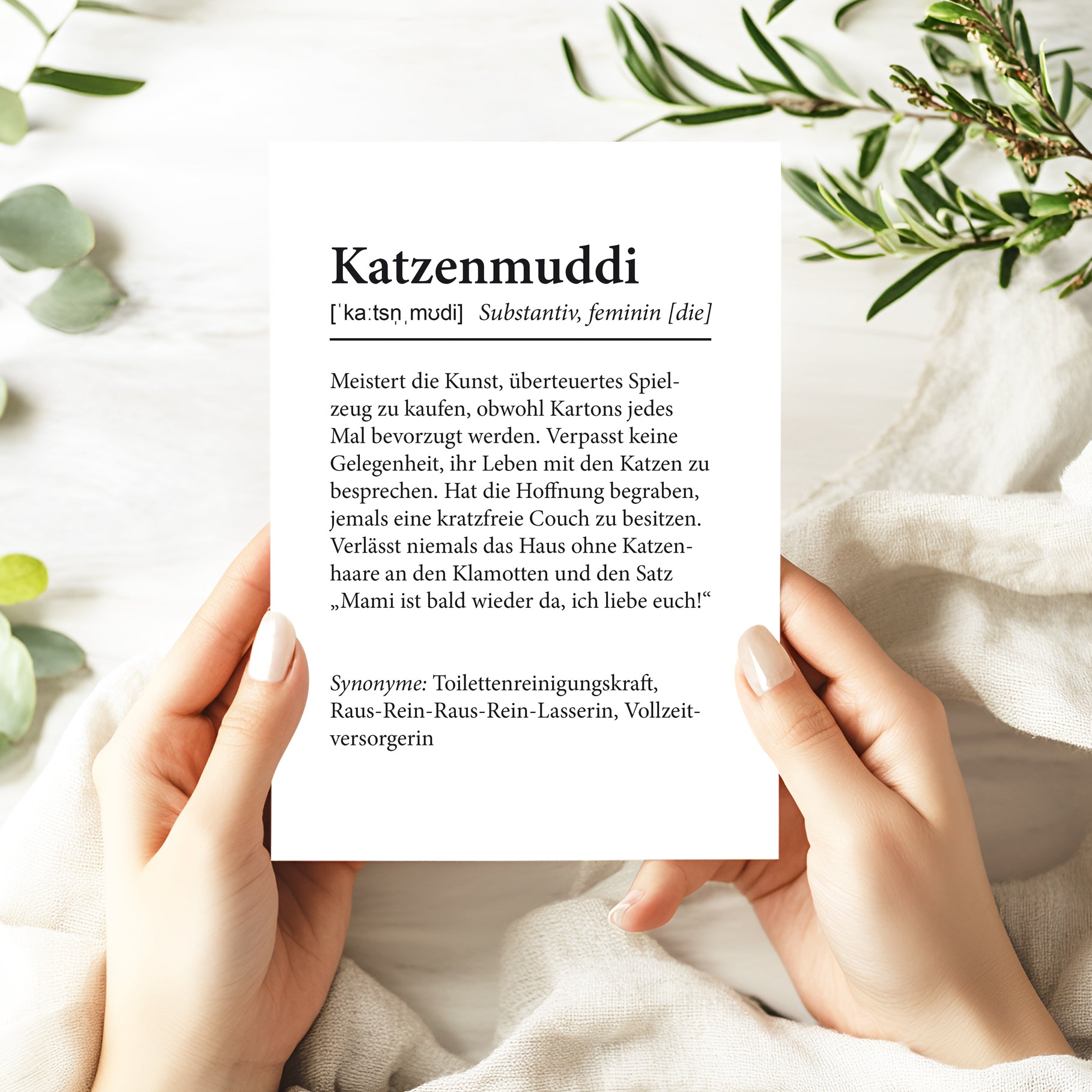A5 Druck Karte - Katzenmuddi - Muncat
