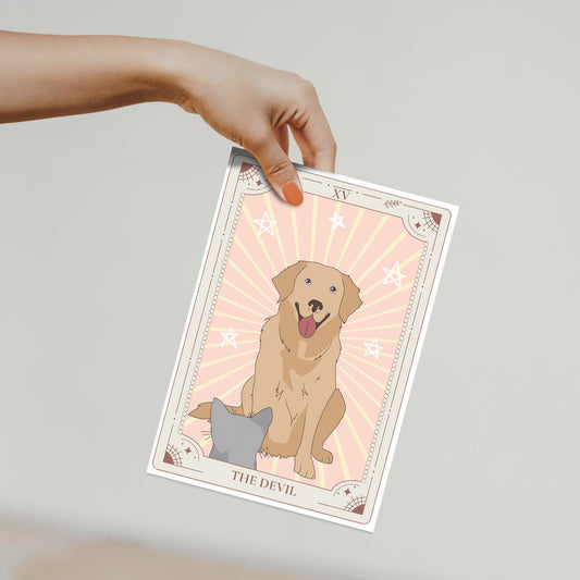 A5 Druck Karte - Tarot Devil - Muncat