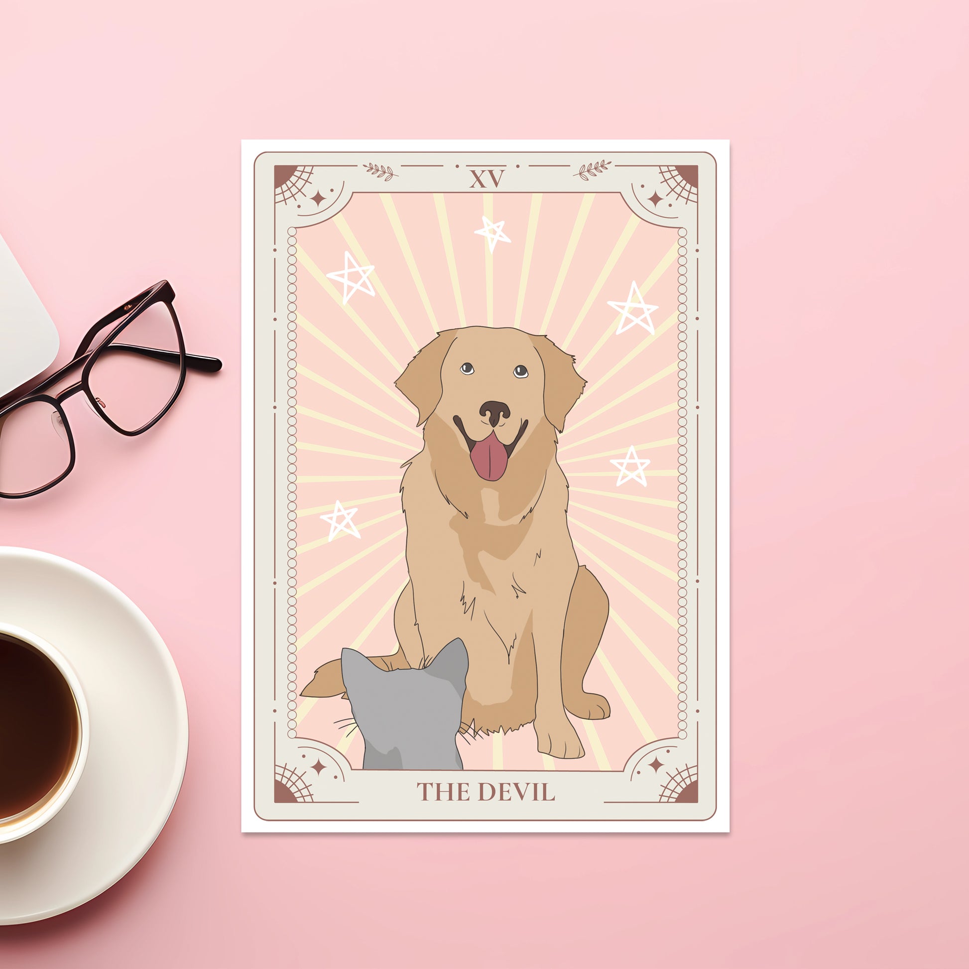 A5 Druck Karte - Tarot Devil - Muncat