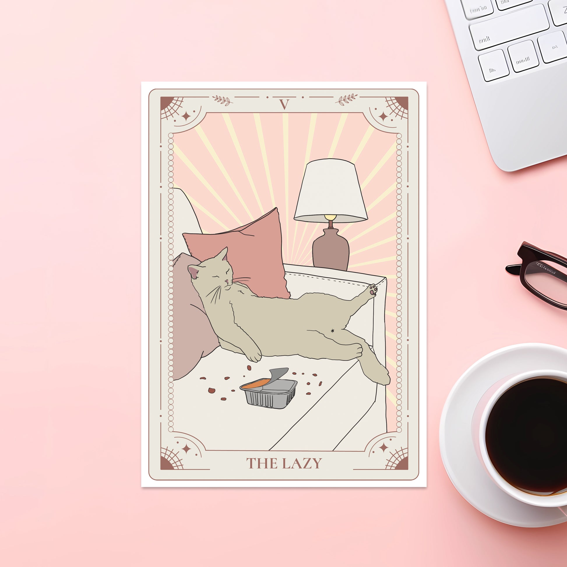 A5 Druck Karte - Tarot Lazy - Muncat
