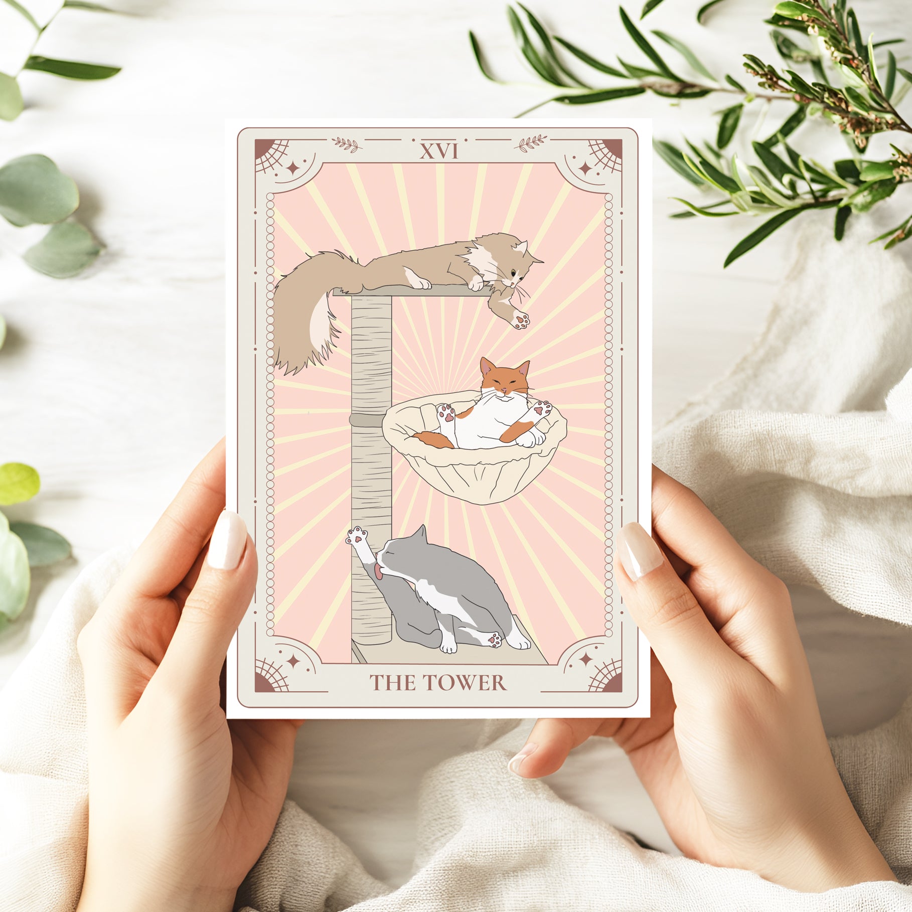 A5 Druck Karte - Tarot Tower - Muncat