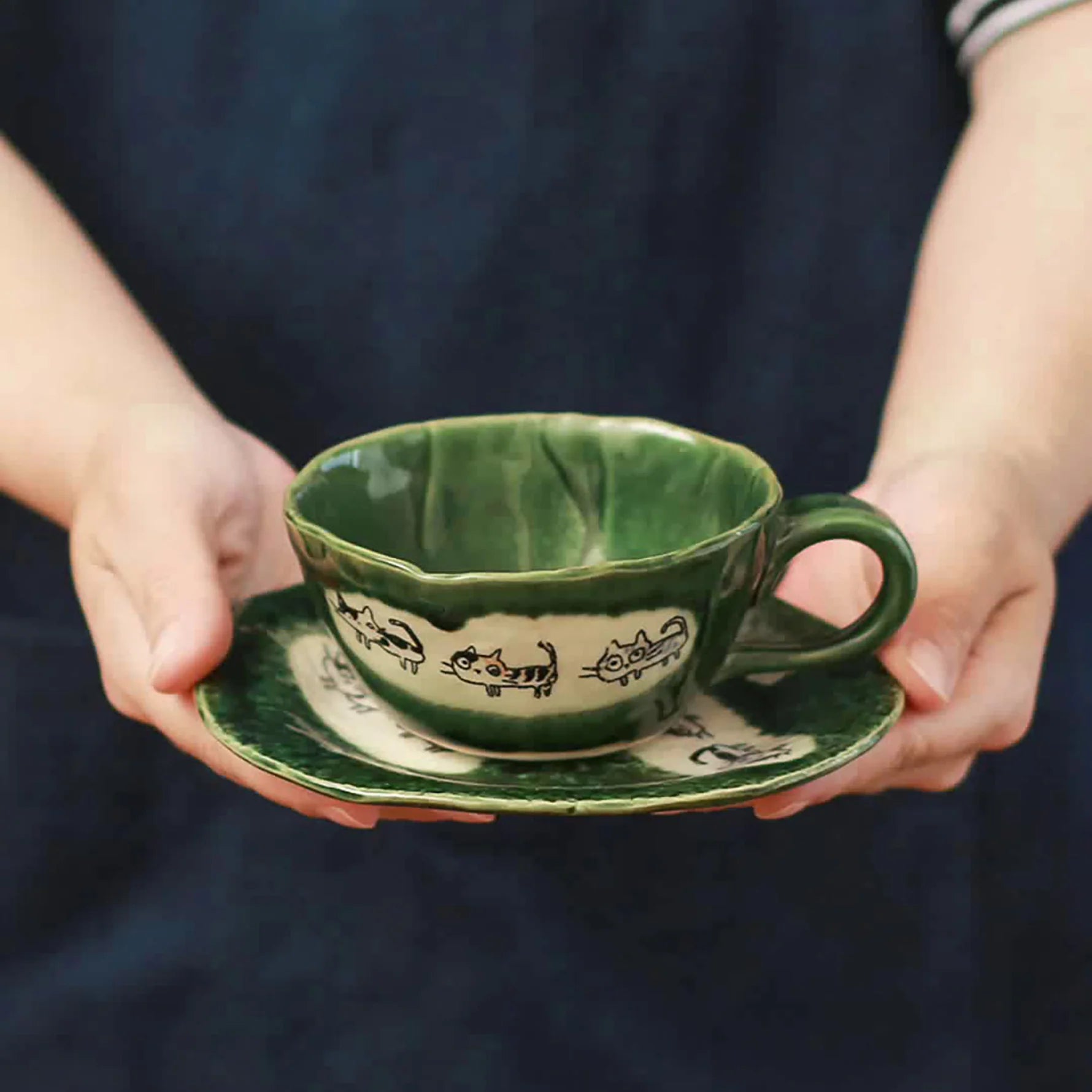 Seto-Yaki Tassen-Set aus Japan - Muncat
