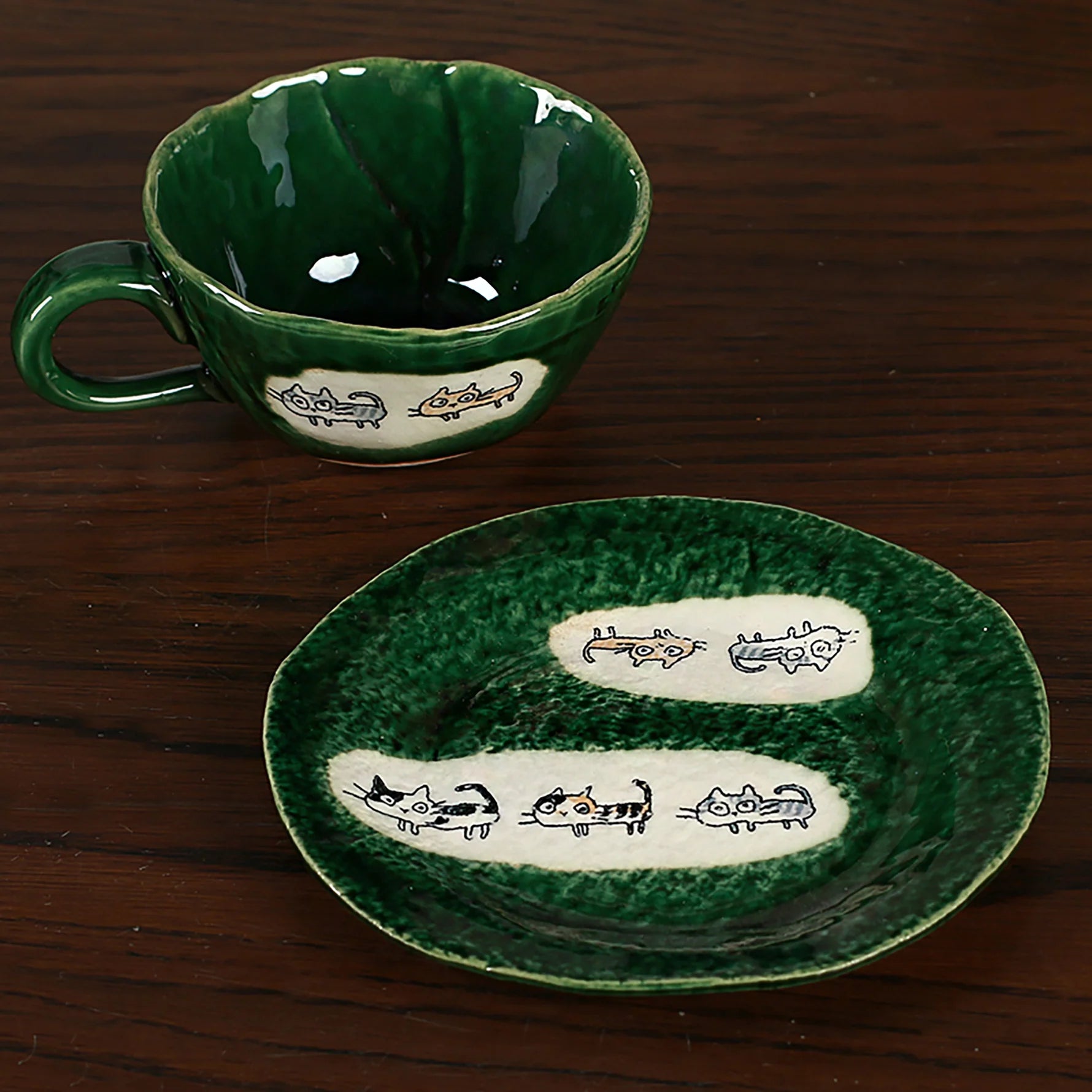Seto-Yaki Tassen-Set aus Japan - Muncat