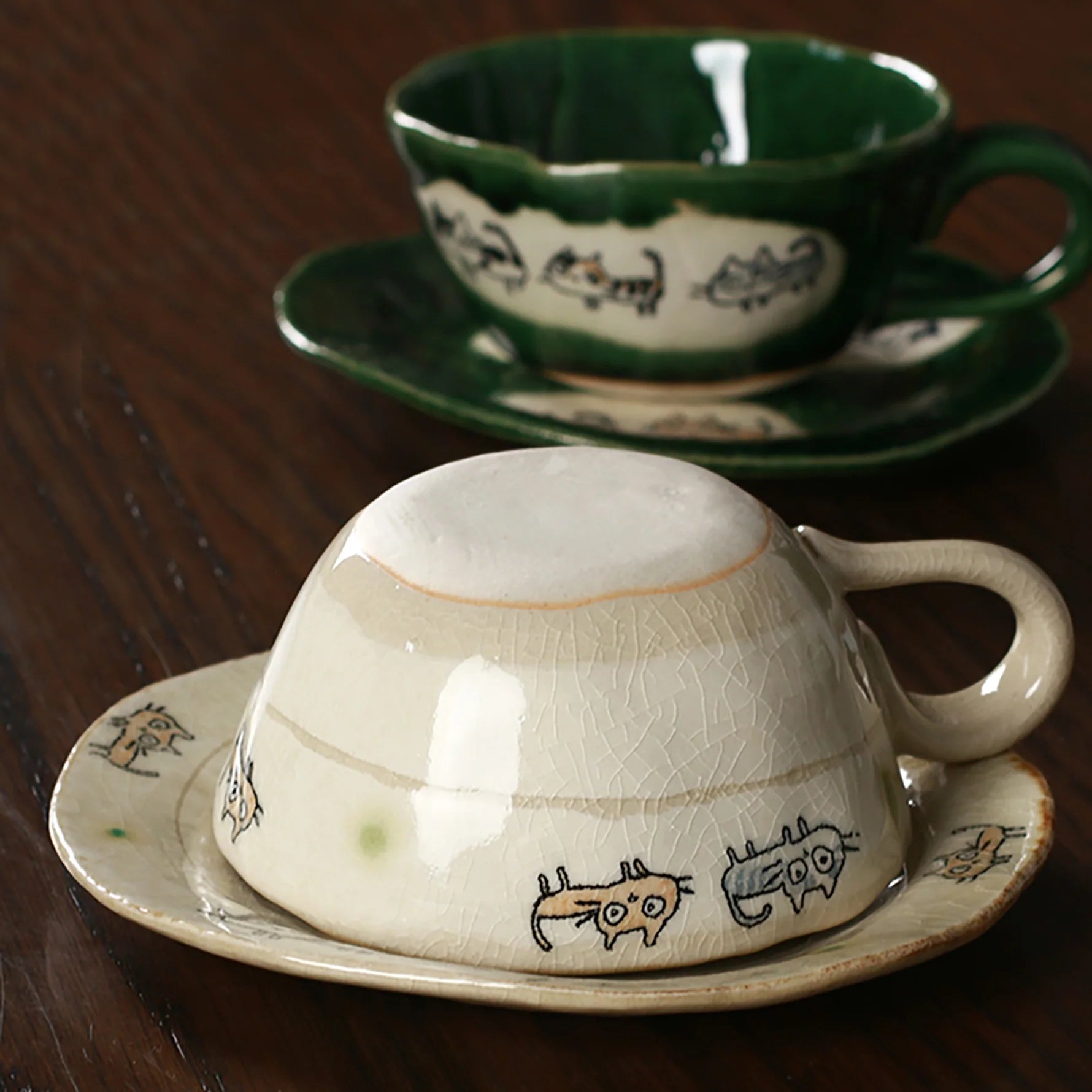 Seto-Yaki Tassen-Set aus Japan - Muncat