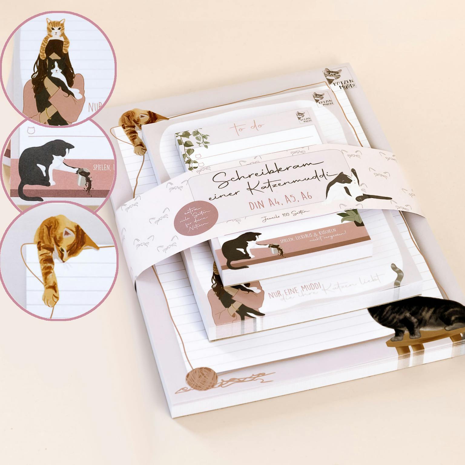 Katzen-Blockset dick A4, A5 & A6 - Muncat