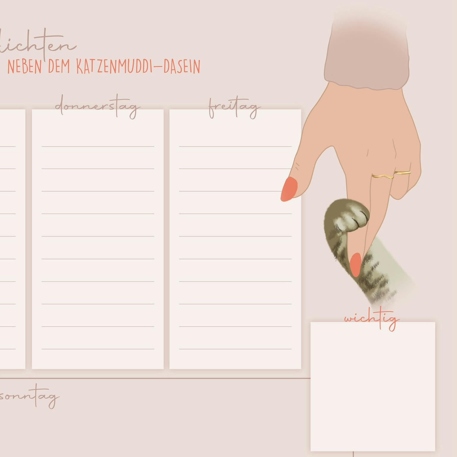 Weekly Planner Cats - Muncat
